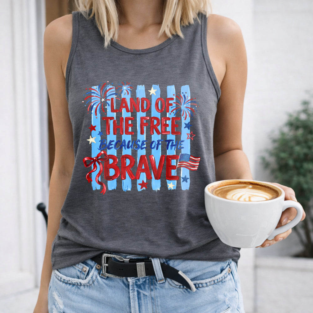 Land Of The Free Because Of The Brave Women's Tank Top