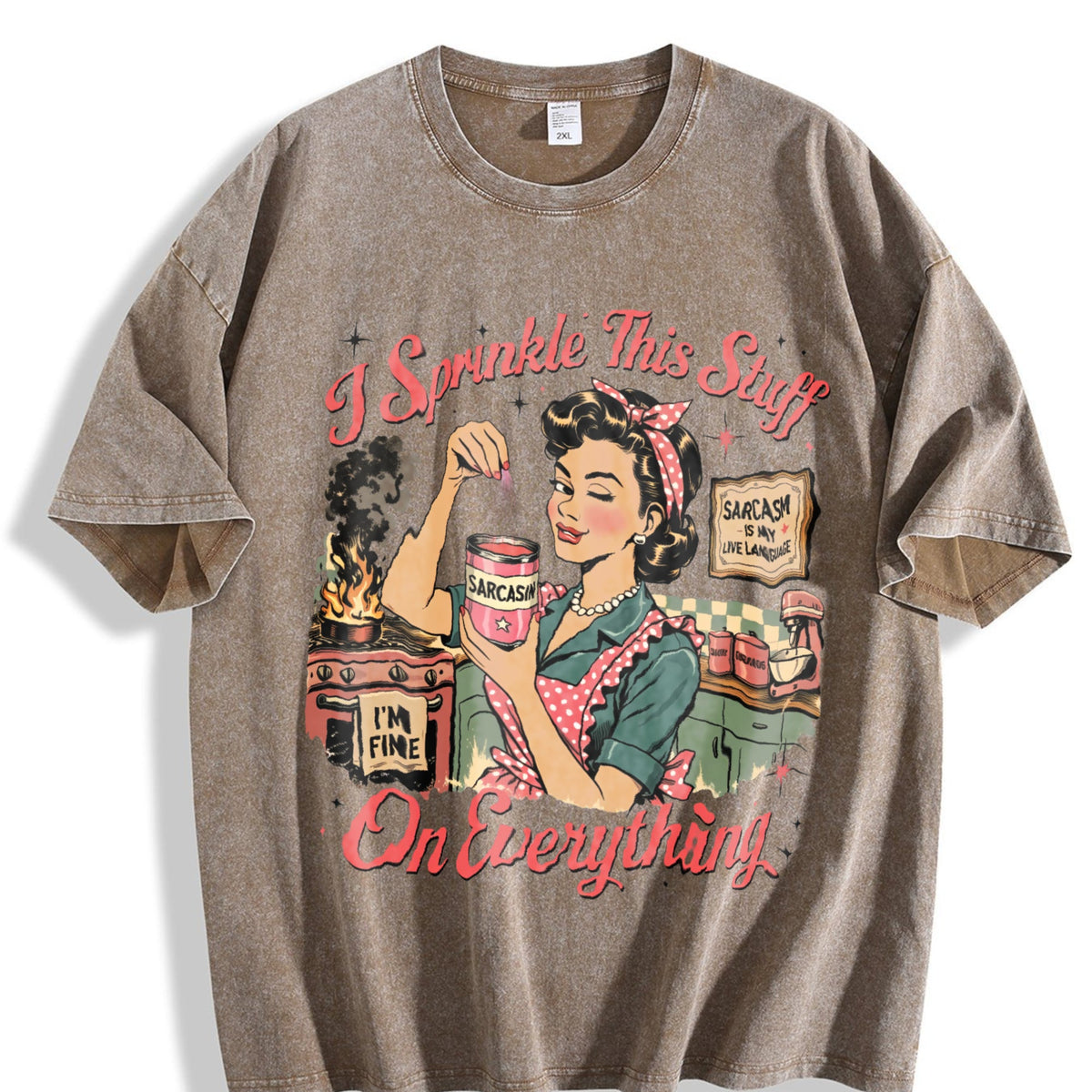 Sarcasm Vintage Washed T-Shirt product image 3