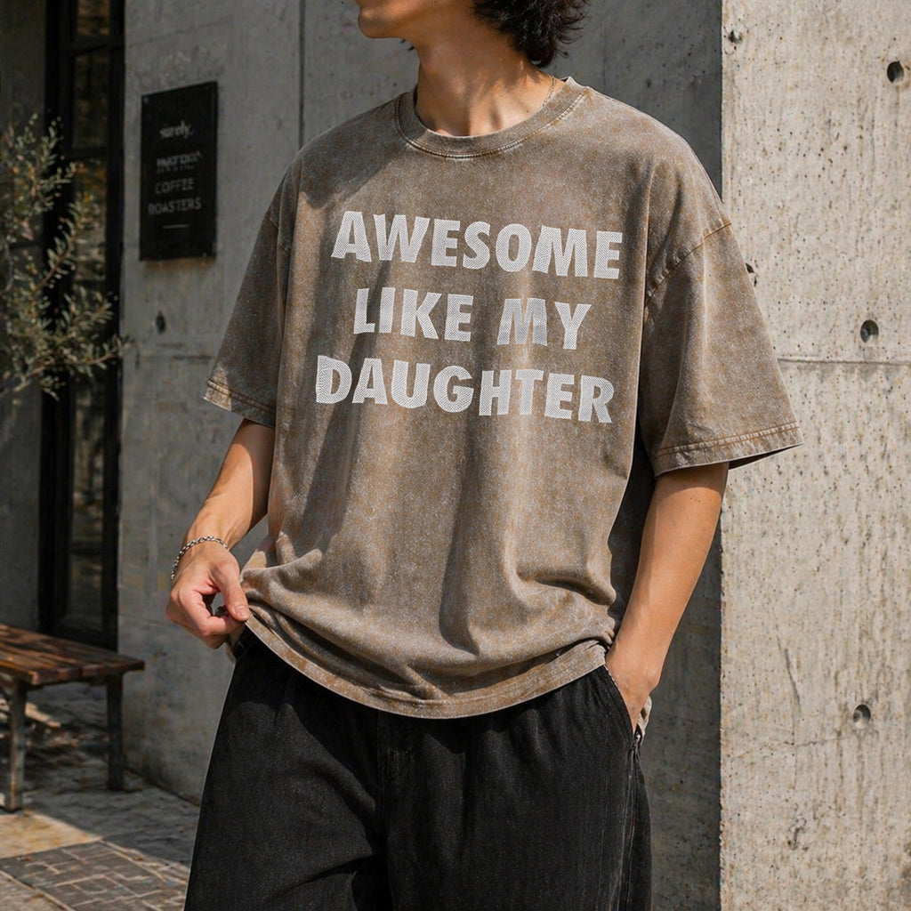 Awesome Like My Daughter Funny Fathers Day Dad Vintage product image 10