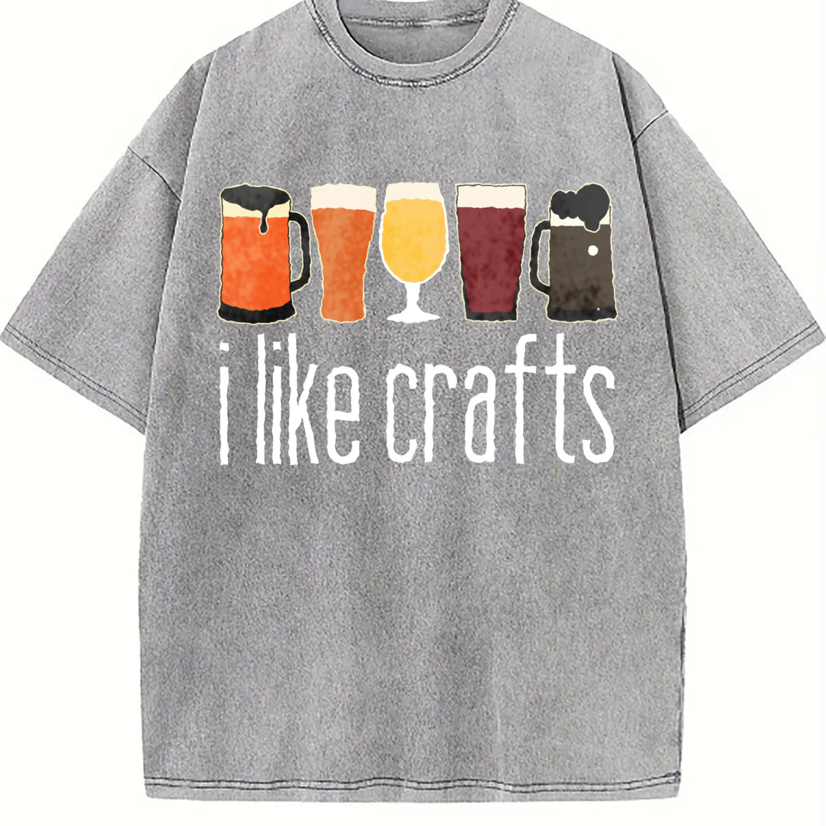 I Like Craft Beer Vintage Washed T-Shirt product image 5
