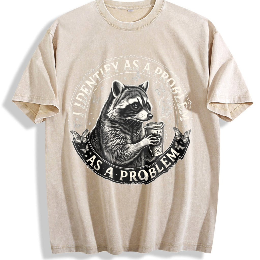 Raccoon Coffee Boxy Y2K Aesthetic Summer Vibes Vintage product image 1