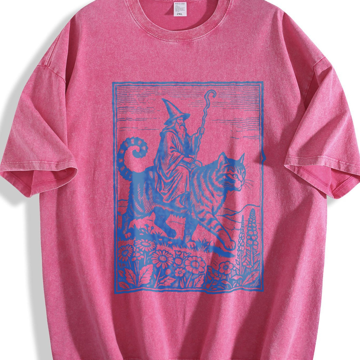 Wizard Cat Rider Vintage Washed T-Shirt product image 7