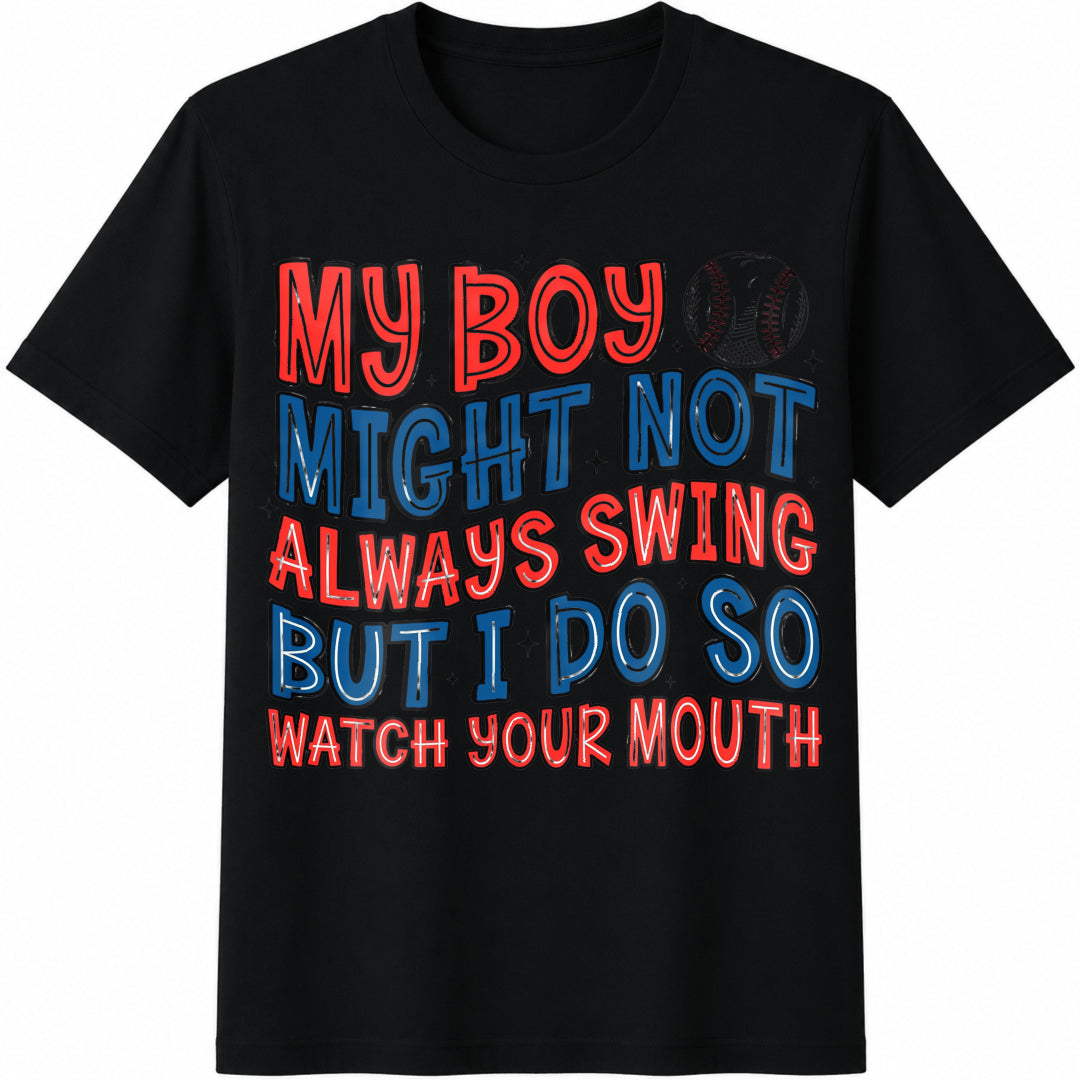 Baseball Mama Cotton T-Shirt product image 1