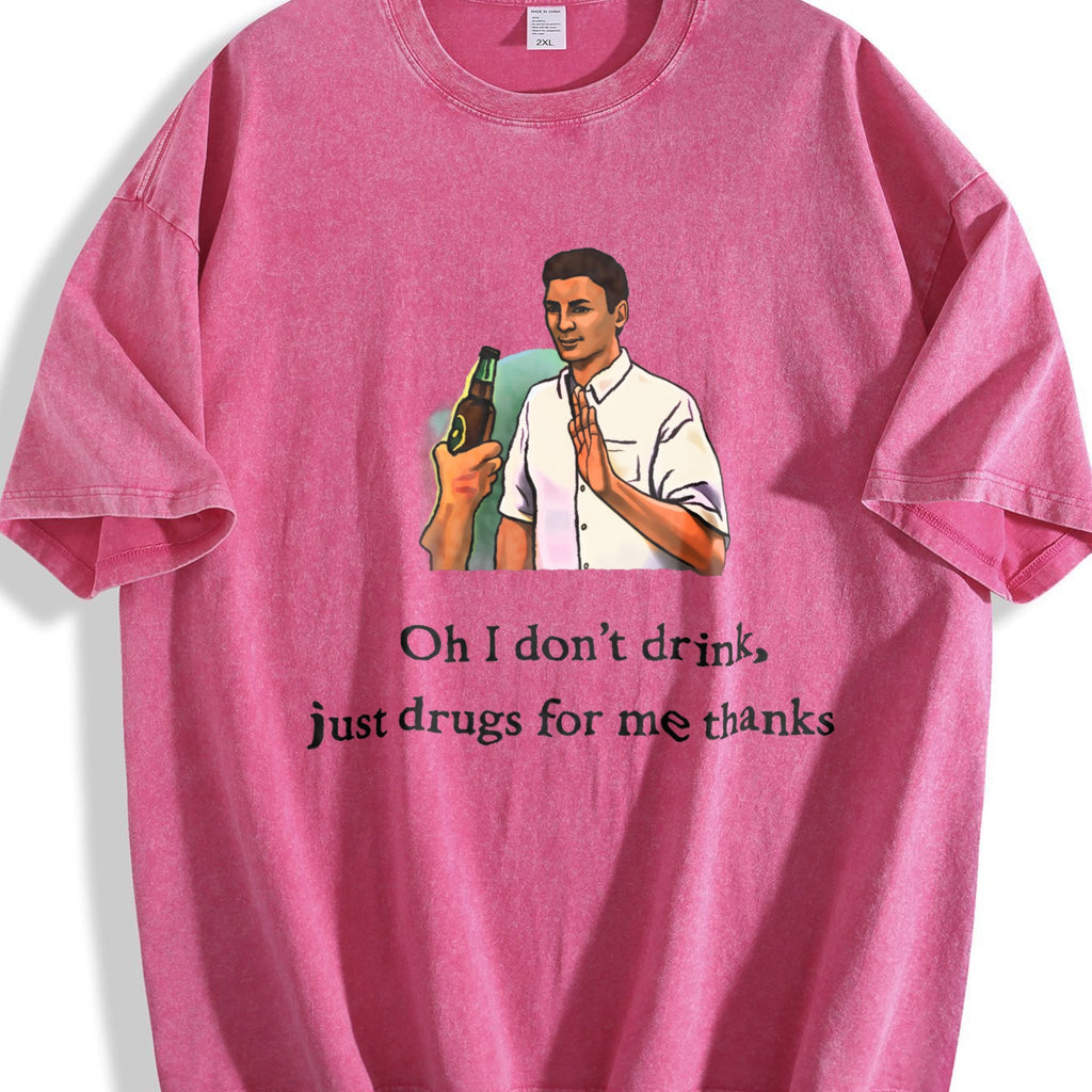 Ironic Meme : 'oh I Don't Drink Vintage Washed T-Shirt product image 7