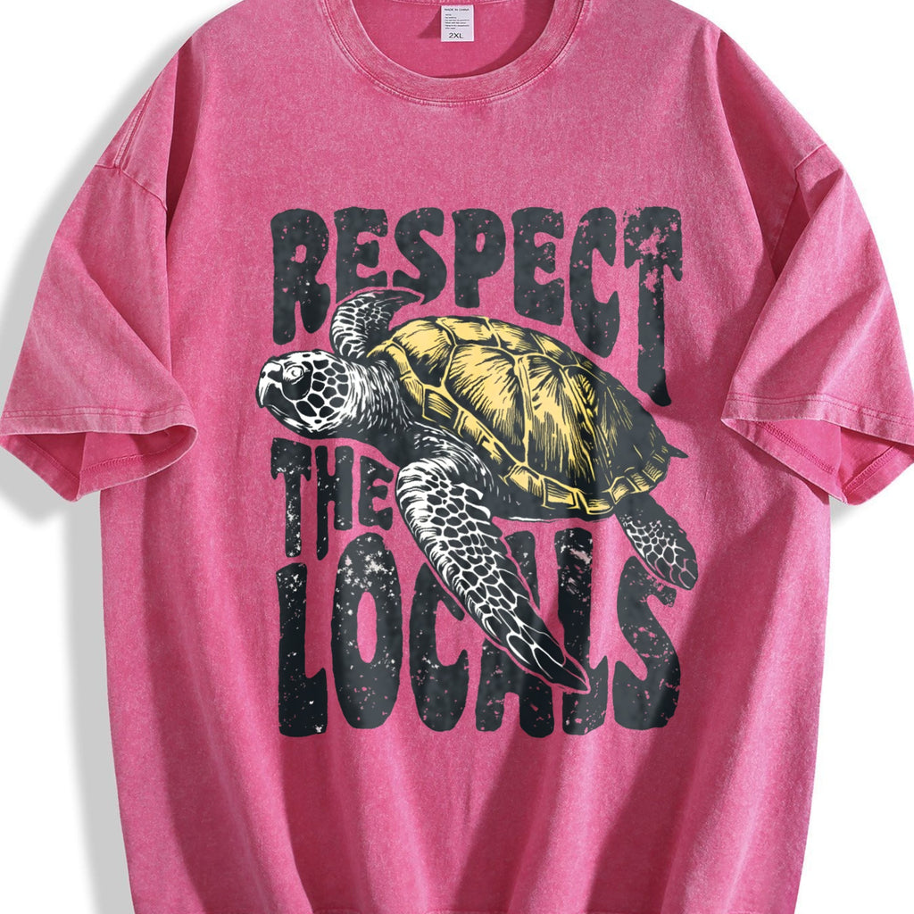 Respect The Locals Sea Turtle 90s Vintage Washed T-Shirt product image 7