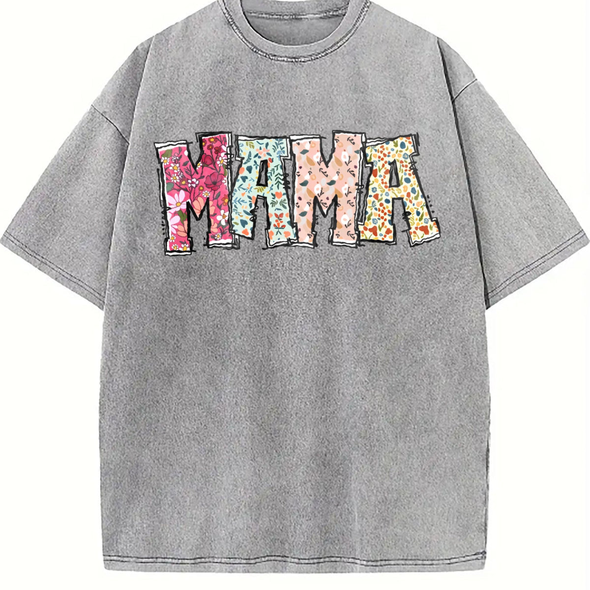 Mom's Floral War Vintage Washed T-Shirt product image 5