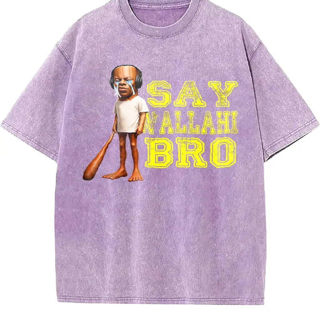 100 Funny Tung Speed Brainrot Say Wallahi Bro Meme Vintage product image 6