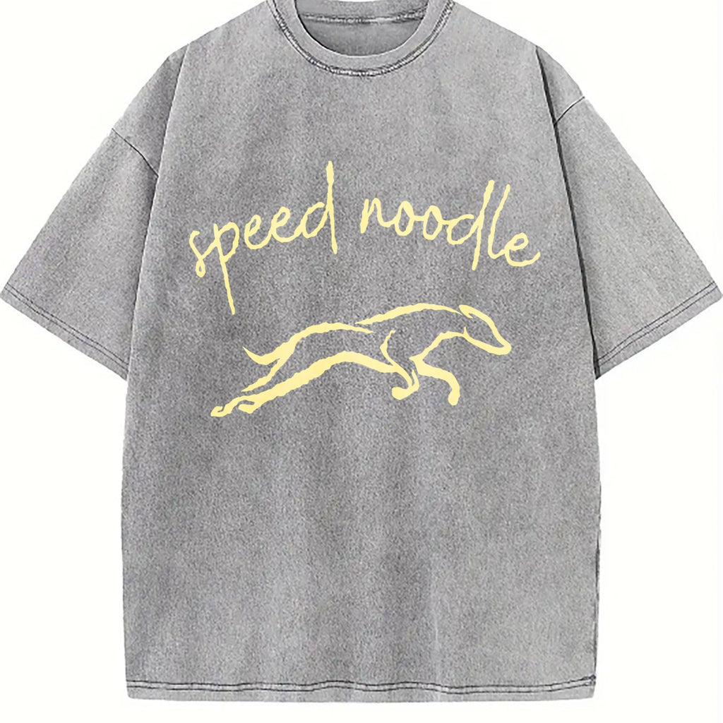 Speed Noodle Greyhound Lover Vintage Washed T-Shirt product image 5