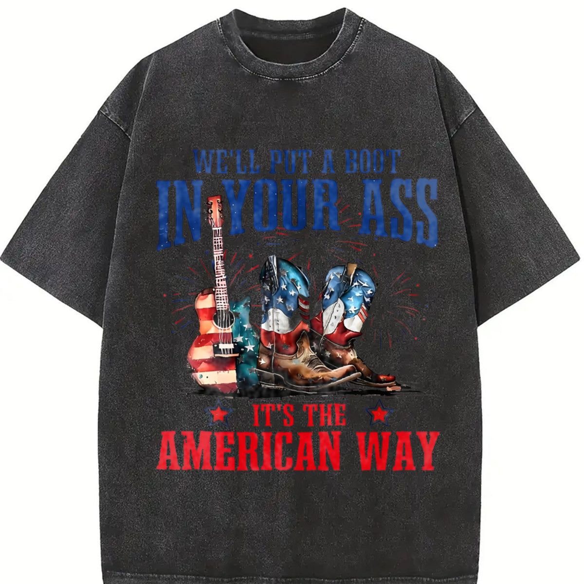 It's The American Way Cowboy Boot Guitar Vintage Washed product image 2