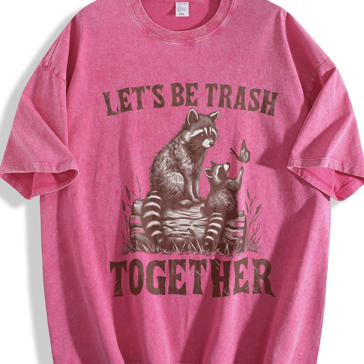 Let's Be Trash Together Raccoon 90s Vintage Washed T-Shirt product image 7