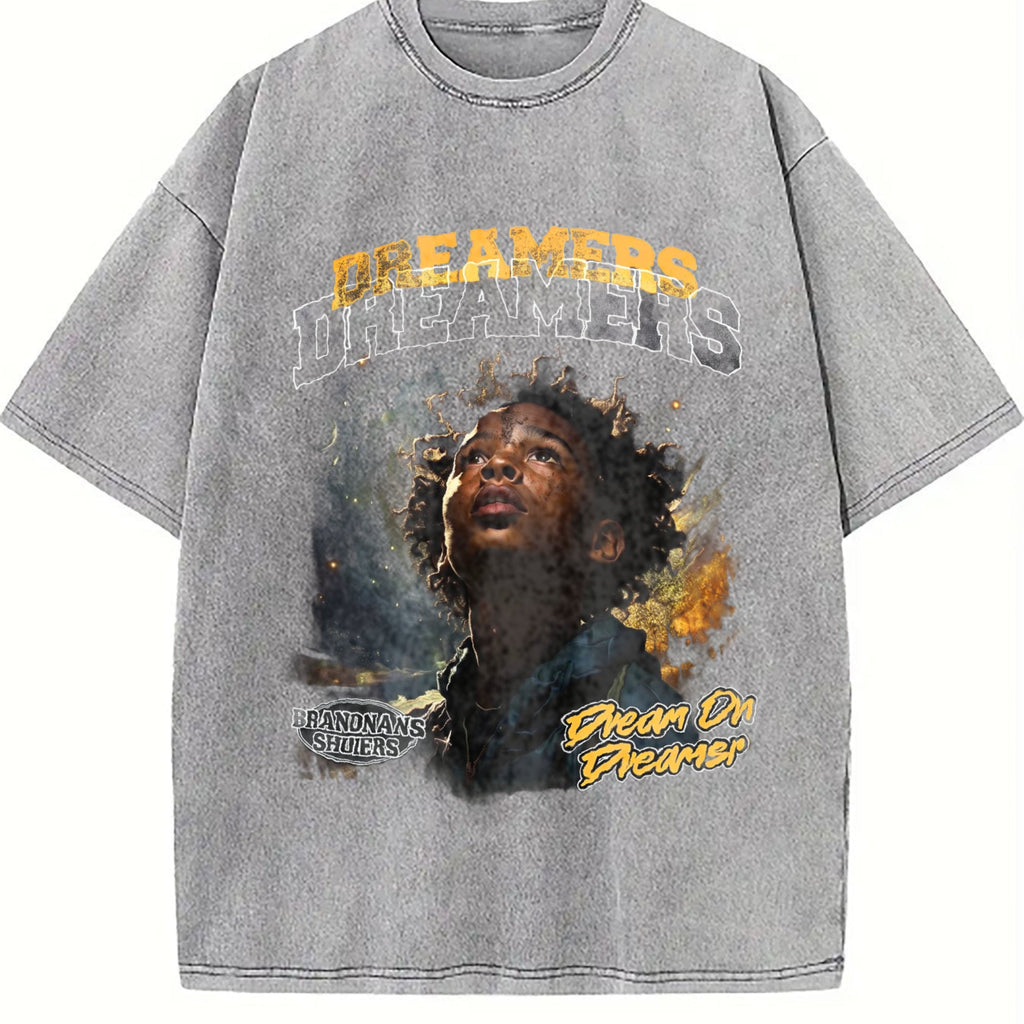 Dreamers Galaxy Portrait Vintage Washed T-Shirt product image 5
