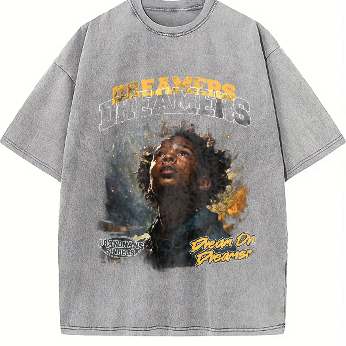 Dreamers Galaxy Portrait Vintage Washed T-Shirt product image 5
