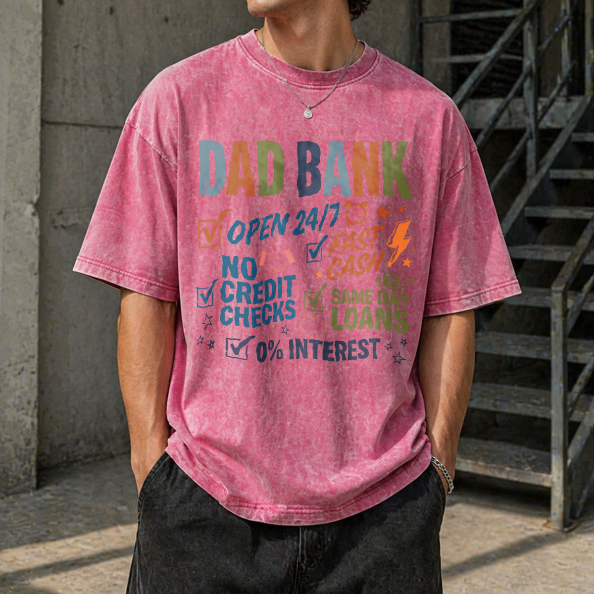 Dad Bank Vintage Washed T-Shirt product image 7