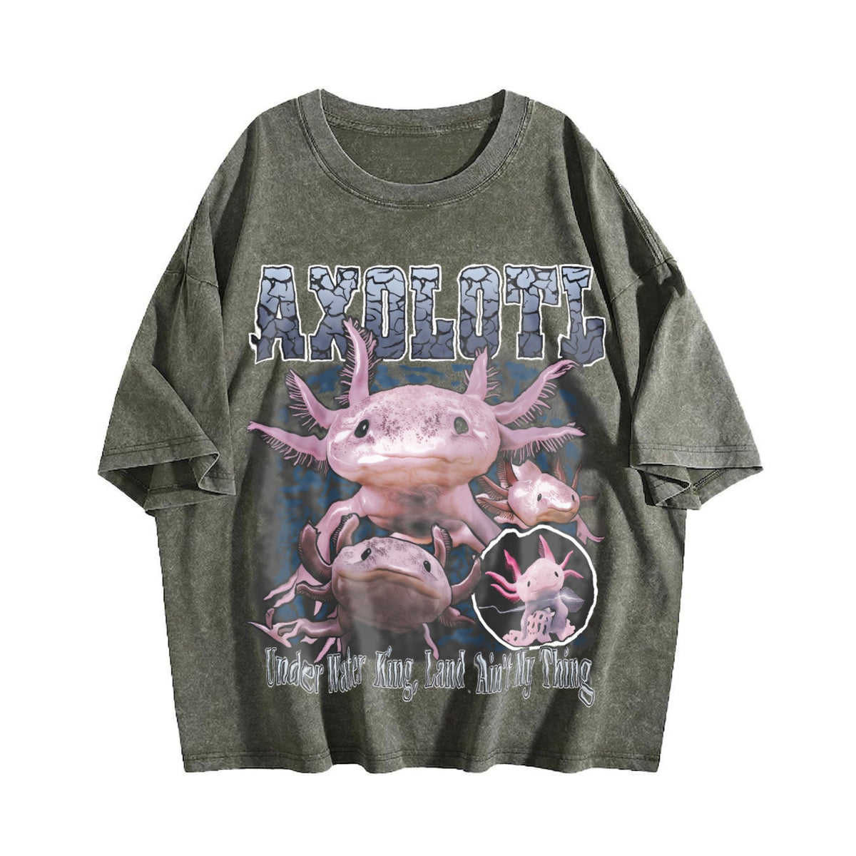 Axolotl 90s Vintage Washed T-Shirt product image 4