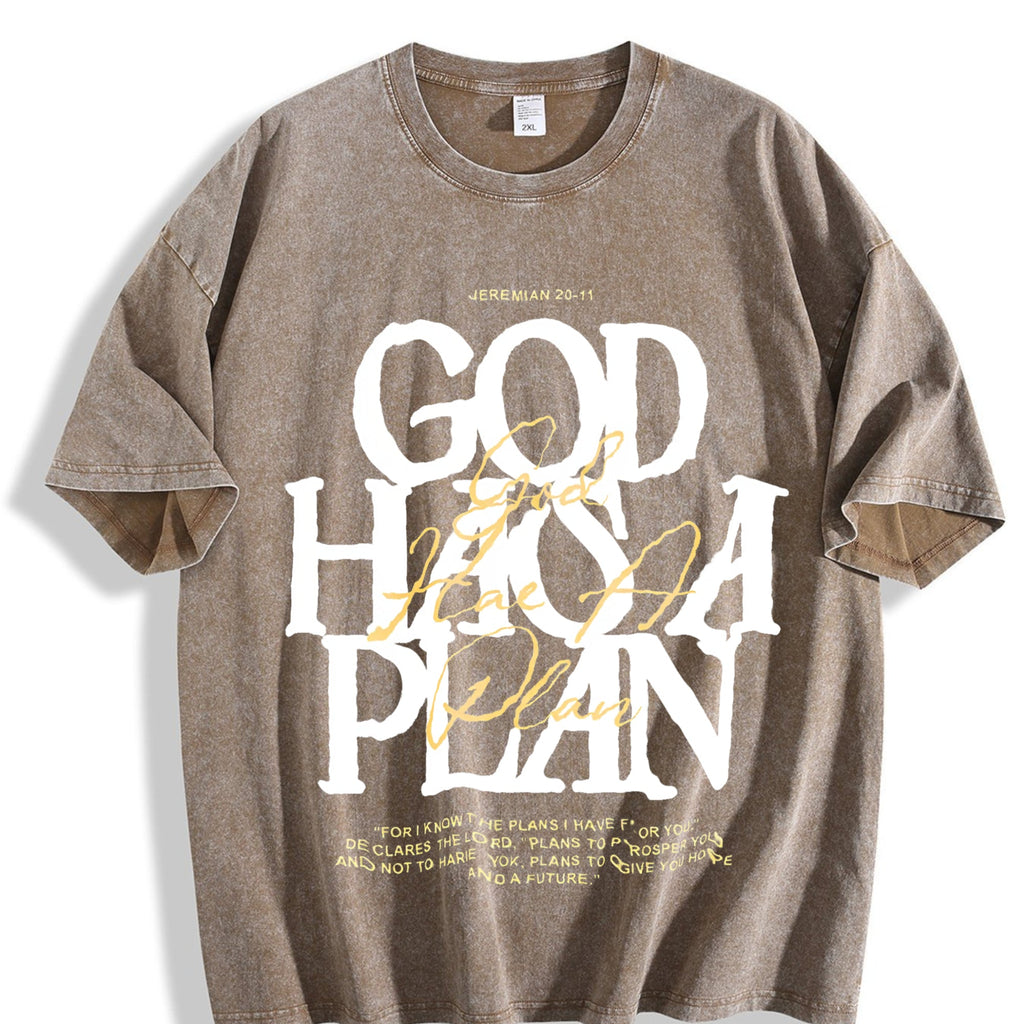 230 'god Has A Plan' Letter Comfortablefashionable Vintage product image 3