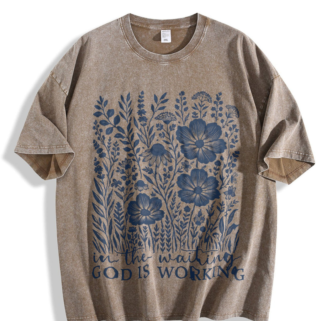 Floral Christian Vintage Washed T-Shirt product image 3