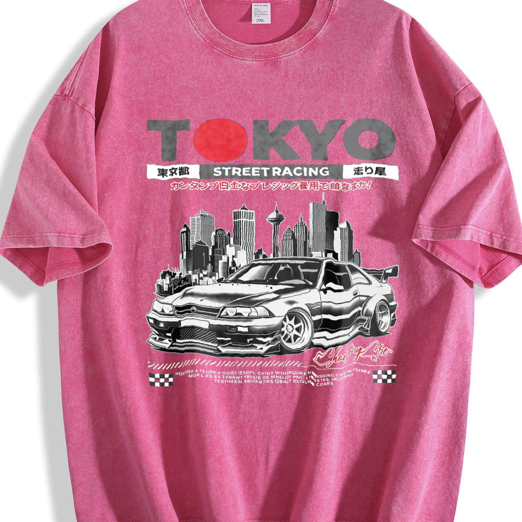 Tokyo Racing Car Vintage Washed T-Shirt product image 7