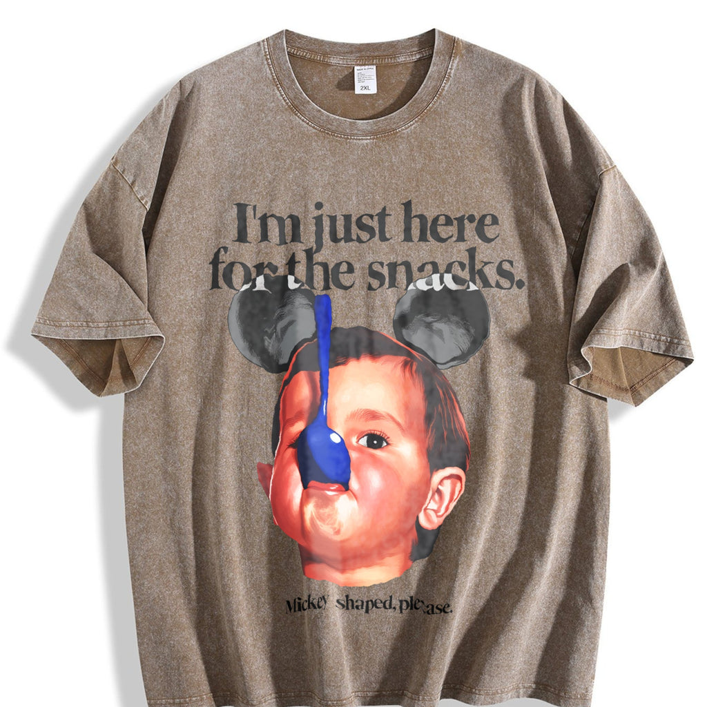 I'm Just Here For The Snacks Vintage Washed T-Shirt product image 3