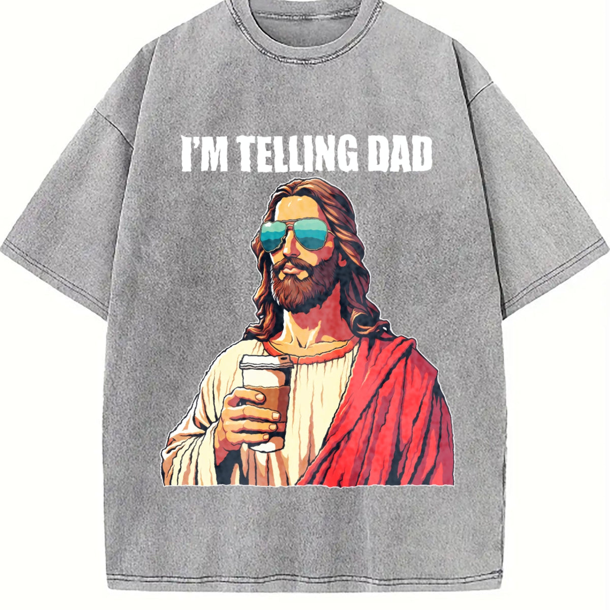 American Spirit I'm Telling Dad Jesus Lovers Vintage Washed product image 5