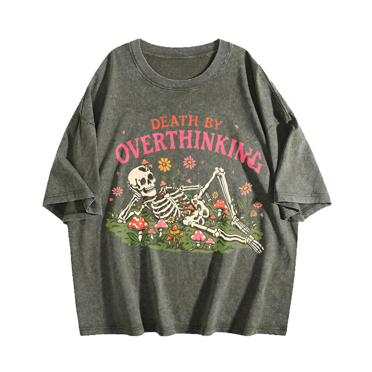 Death By Overthinking Vintage Washed T-Shirt product image 4