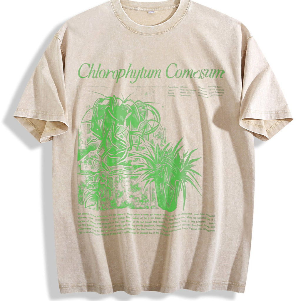 Spider Plant Chlorophytum Comosum Vintage Washed T-Shirt product image 1
