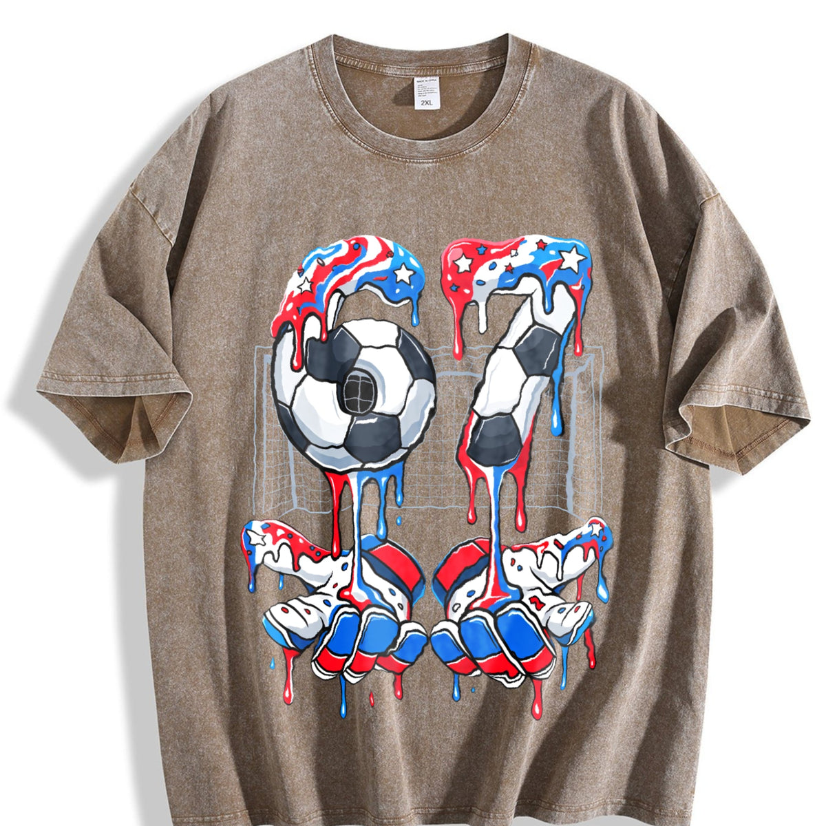 Global Soccer Fan Vintage Washed T-Shirt product image 3