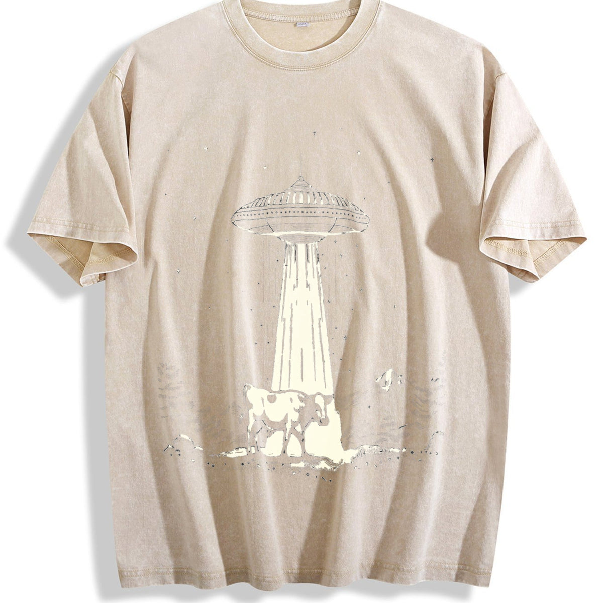 Cow And Western UFO 90s Vintage Washed T-Shirt product image 1