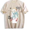 Tv Head Cowboy Die Alone White Grunge Vintage Washed T-Shirt product image 1