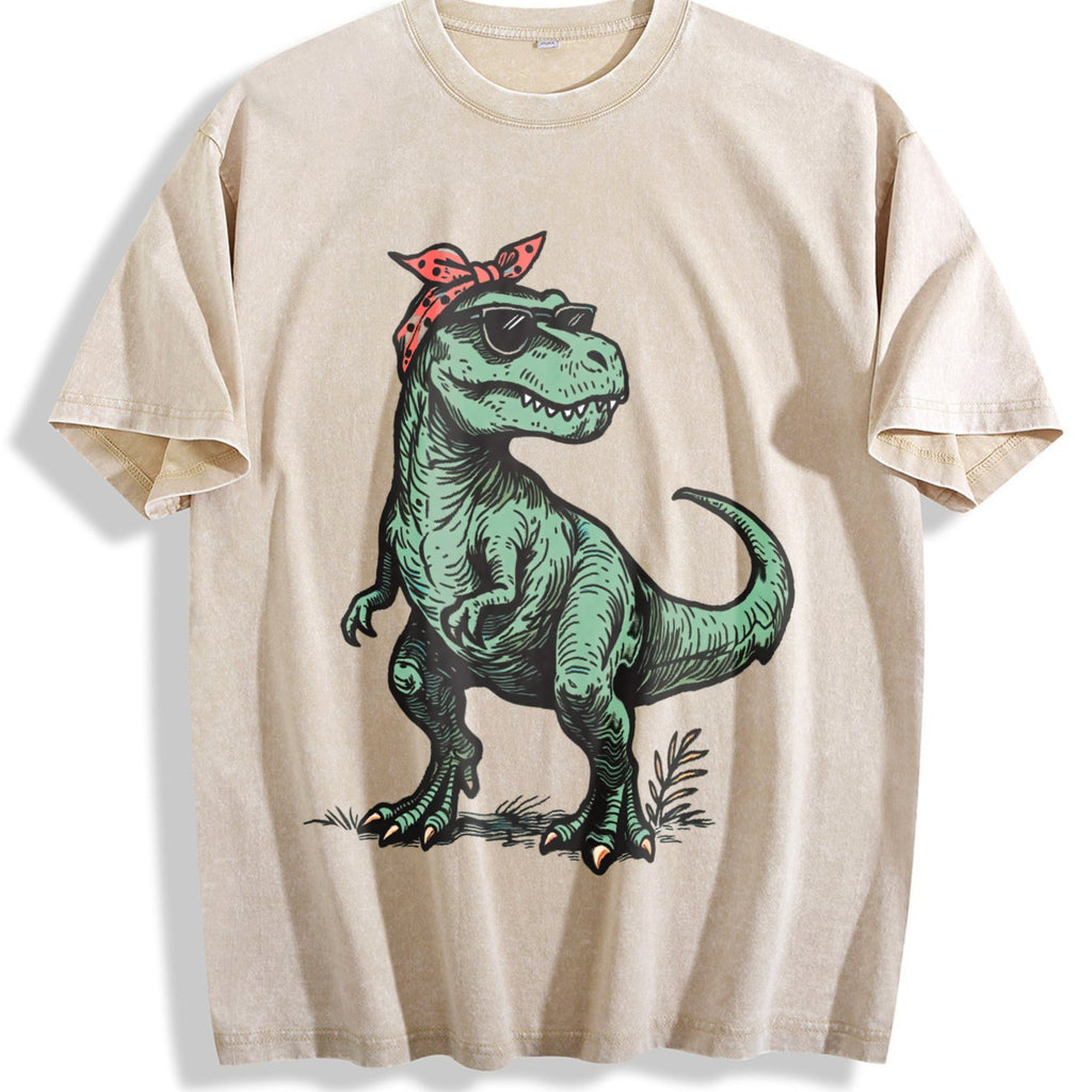 T-rex Bandana Sunglasses Vintage Washed T-Shirt product image 1