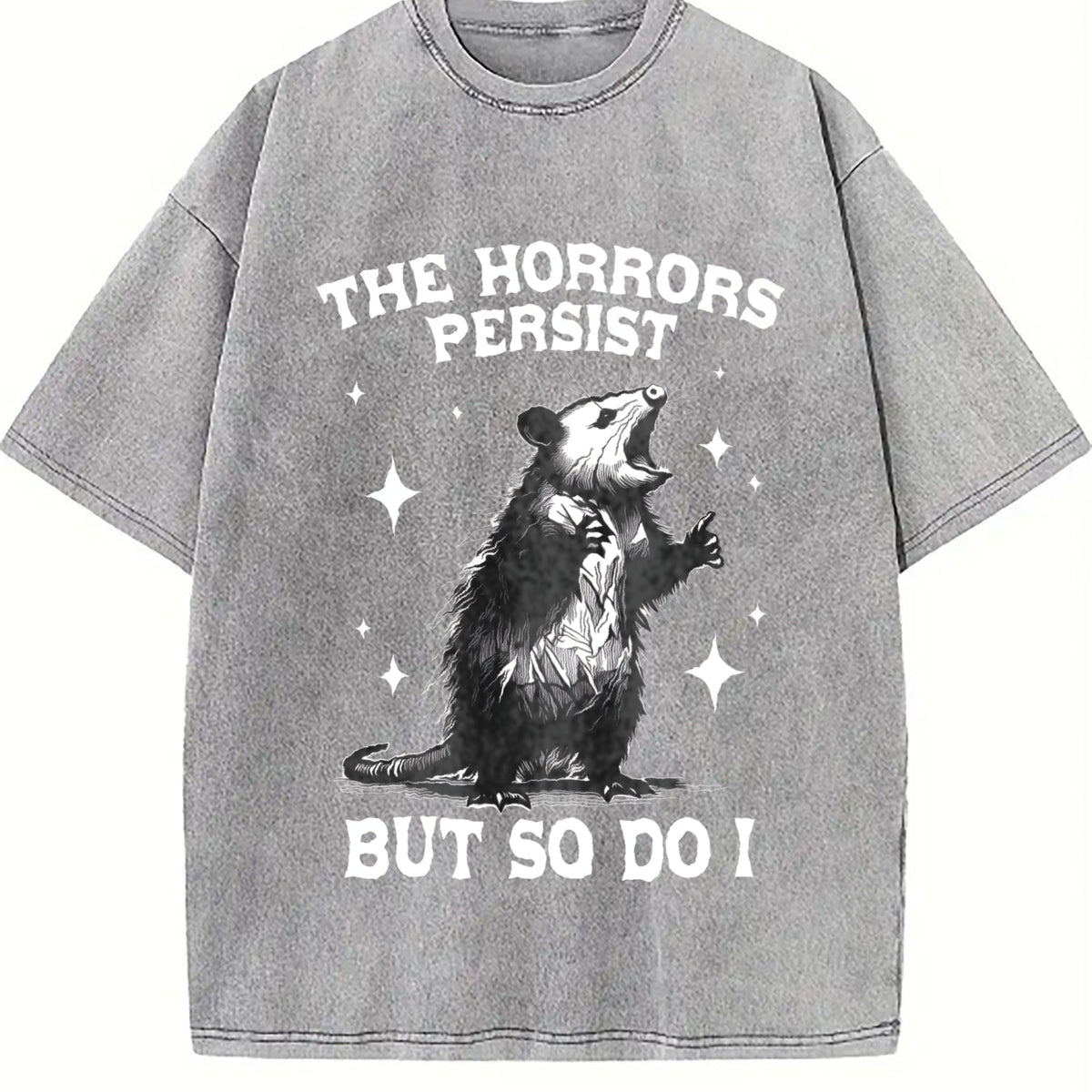 Funny Possum Says 90s Vintage Washed T-Shirt product image 5