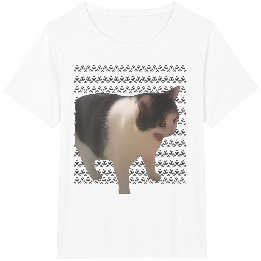 Screaming Cat Memet Cotton T-Shirt product image 2