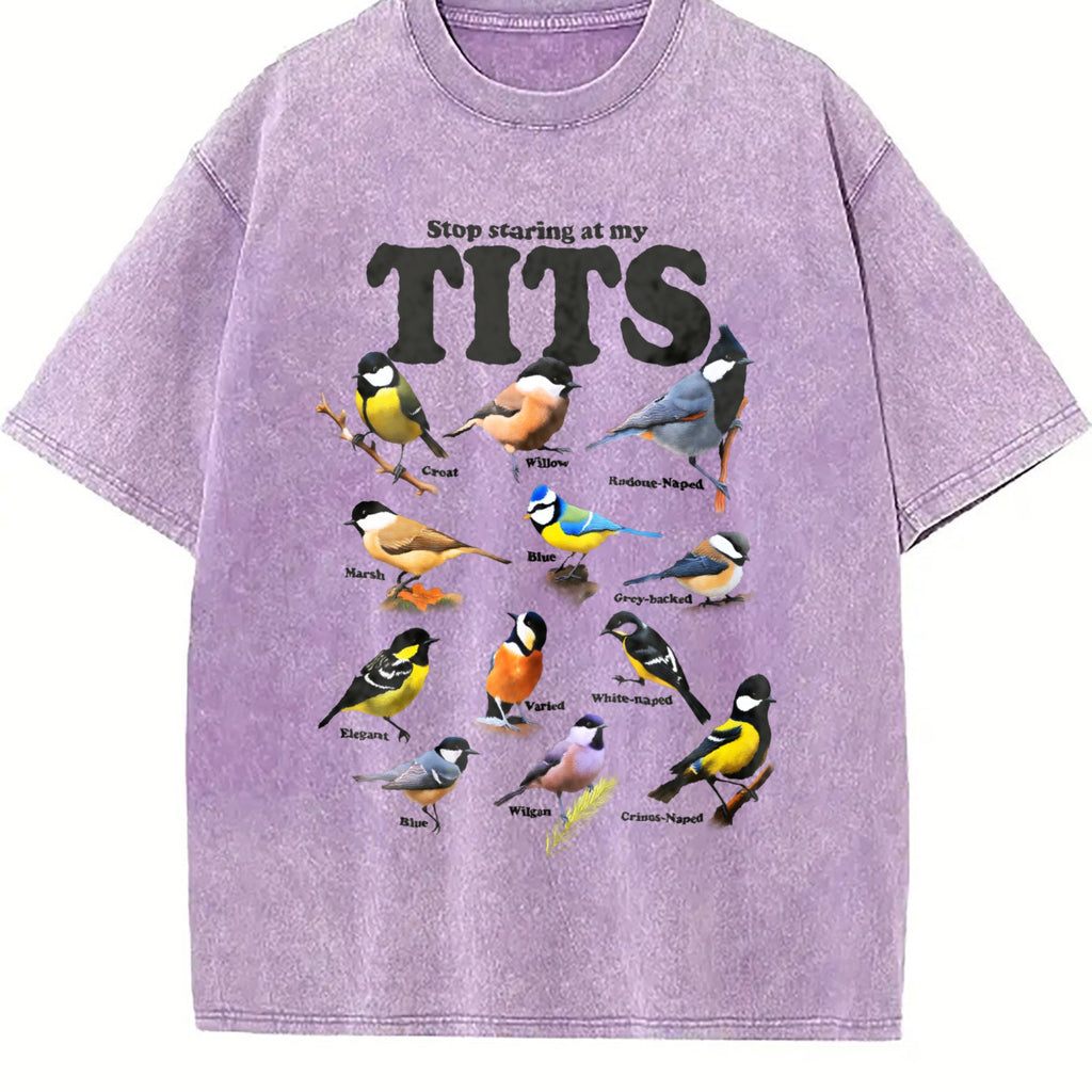 Tit Birds 90s Vintage Washed T-Shirt product image 6
