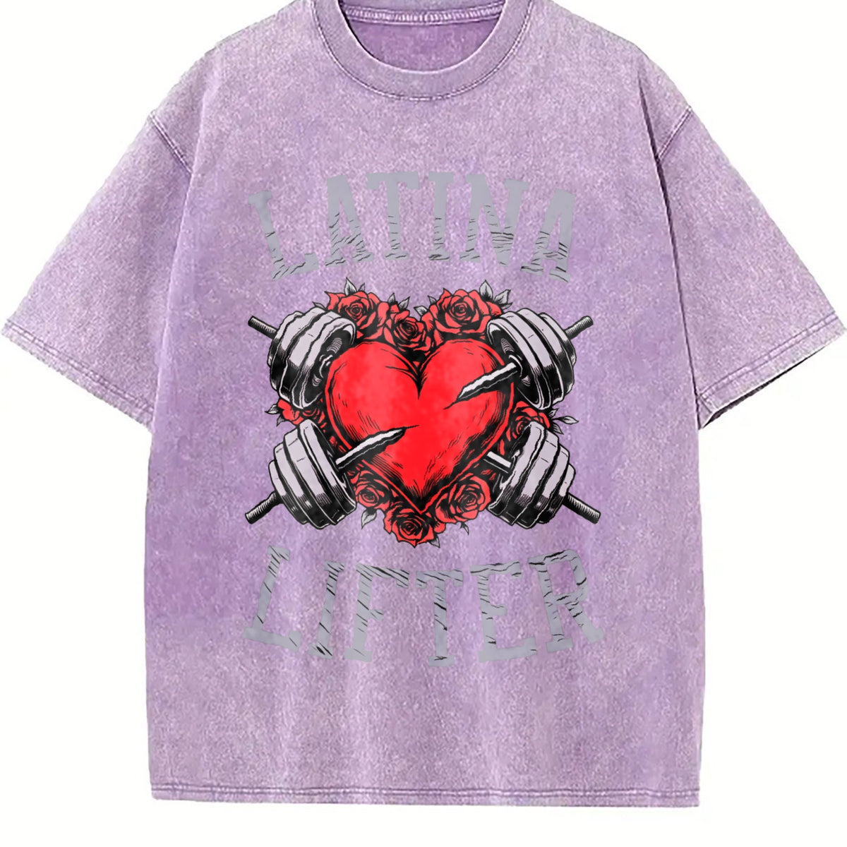 Latina Lifter Spanish Gym Barbell Heart Hispanic Vintage product image 6