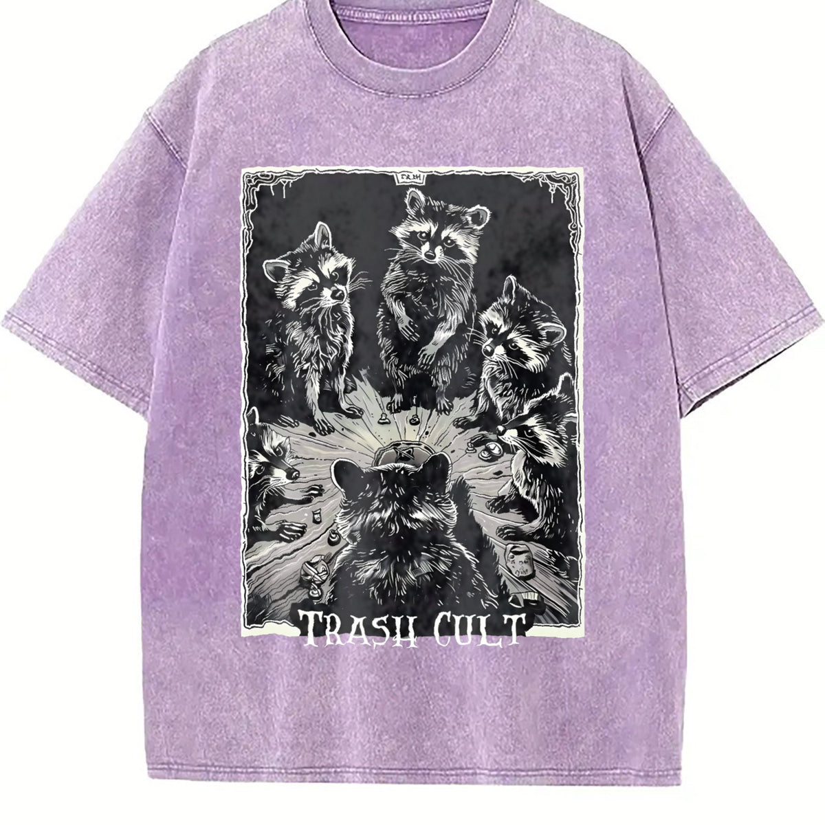 Trash Cult Raccoon Tarot Vintage Washed T-Shirt product image 6