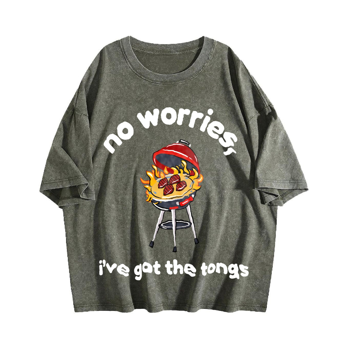 Funny Dad BBQ Vintage Washed T-Shirt product image 4