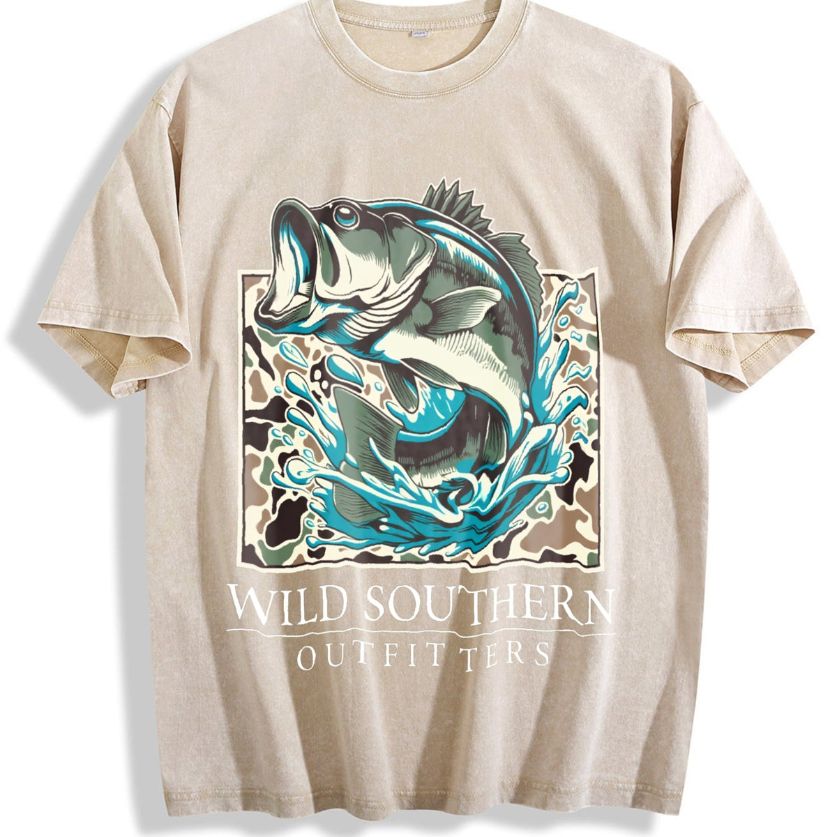 Fishing Bass Vintage Washed T-Shirt product image 1