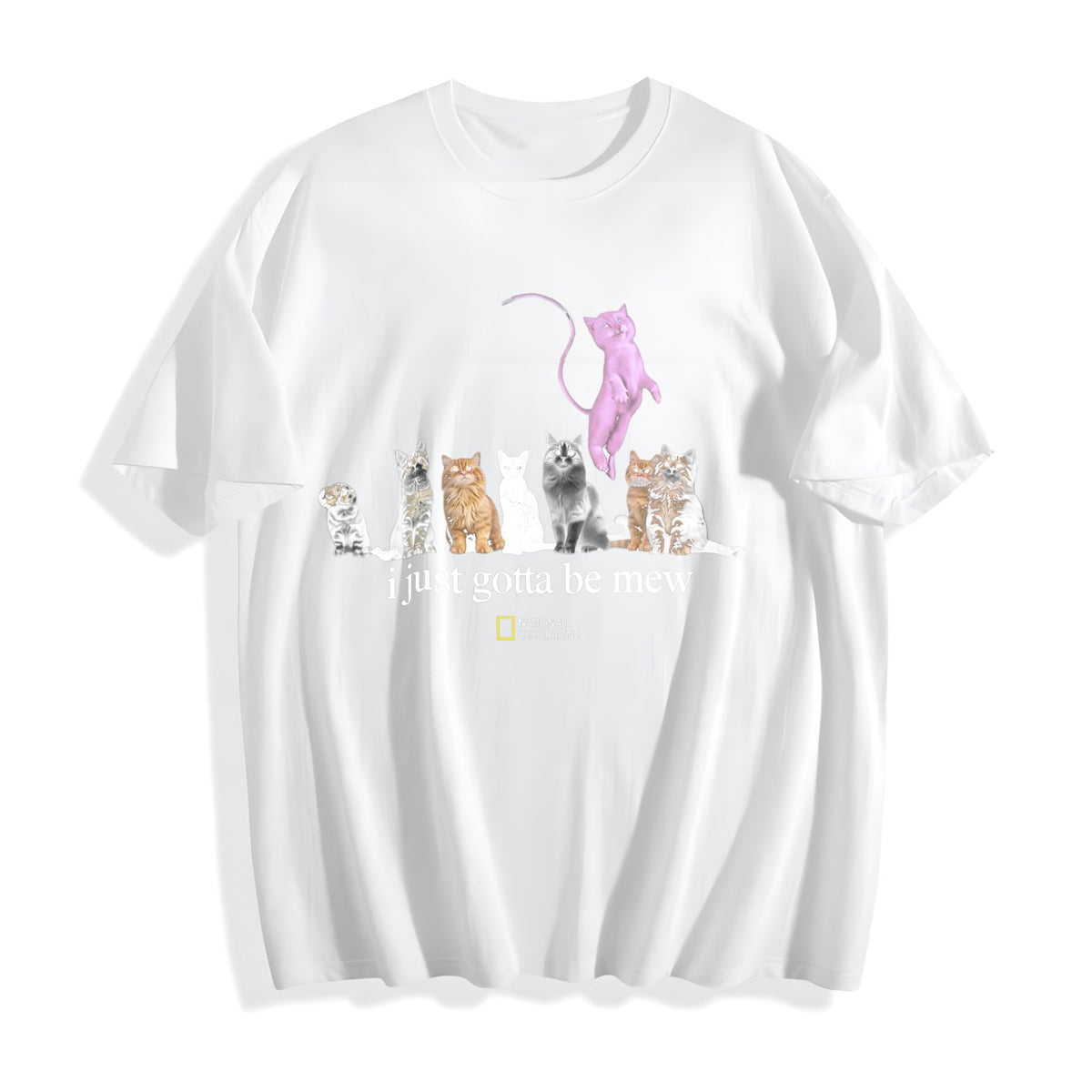 Cat I Just Gotta Be Mew Cotton T-Shirt product image 2