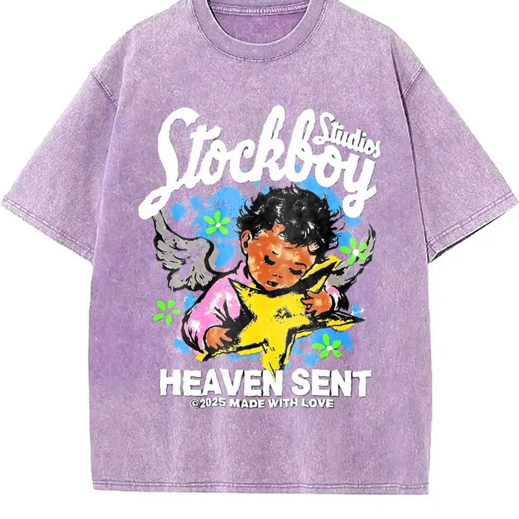 Heaven Sent Angel Star Vintage Washed T-Shirt product image 6
