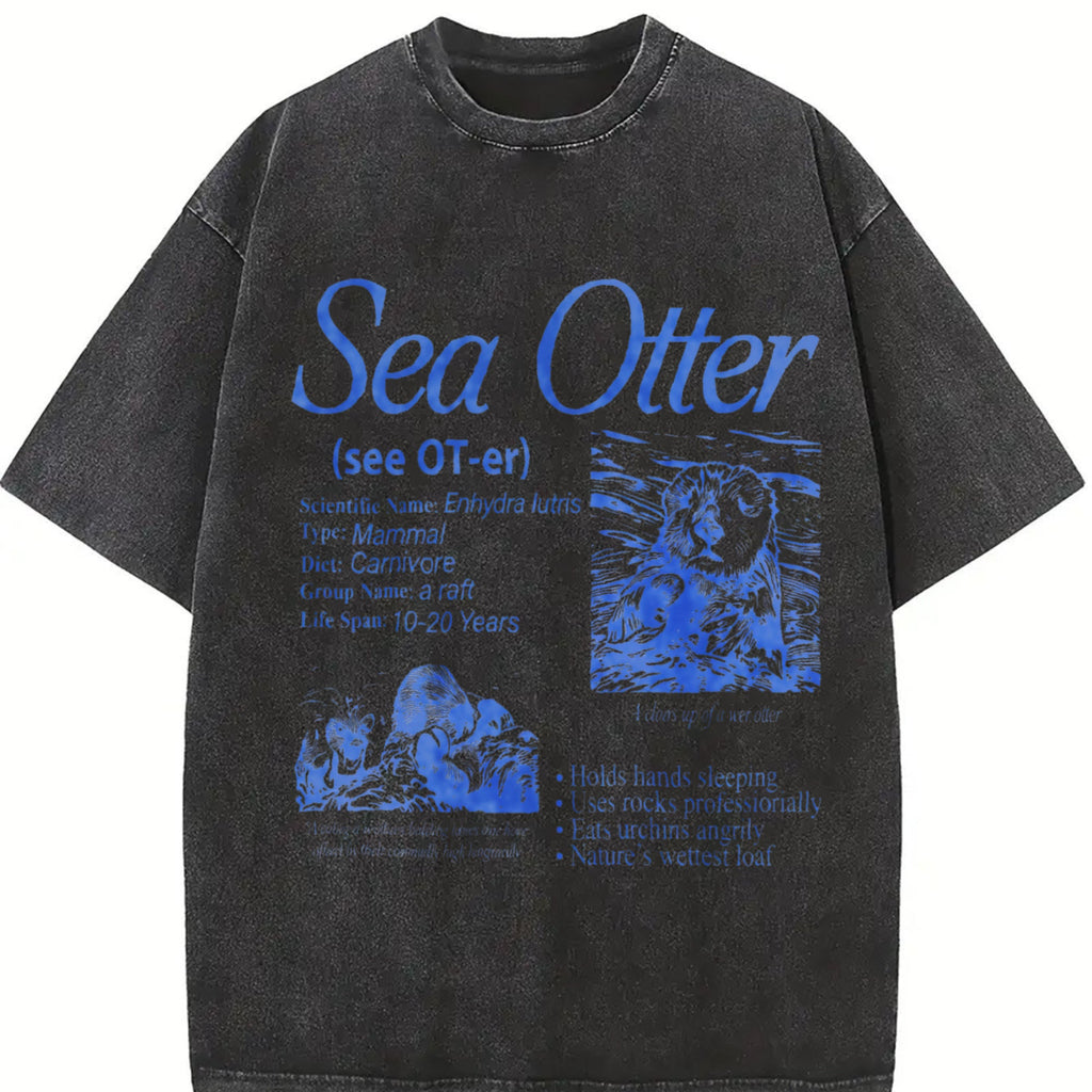 Sea Otter 90s Vintage Washed T-Shirt product image 2