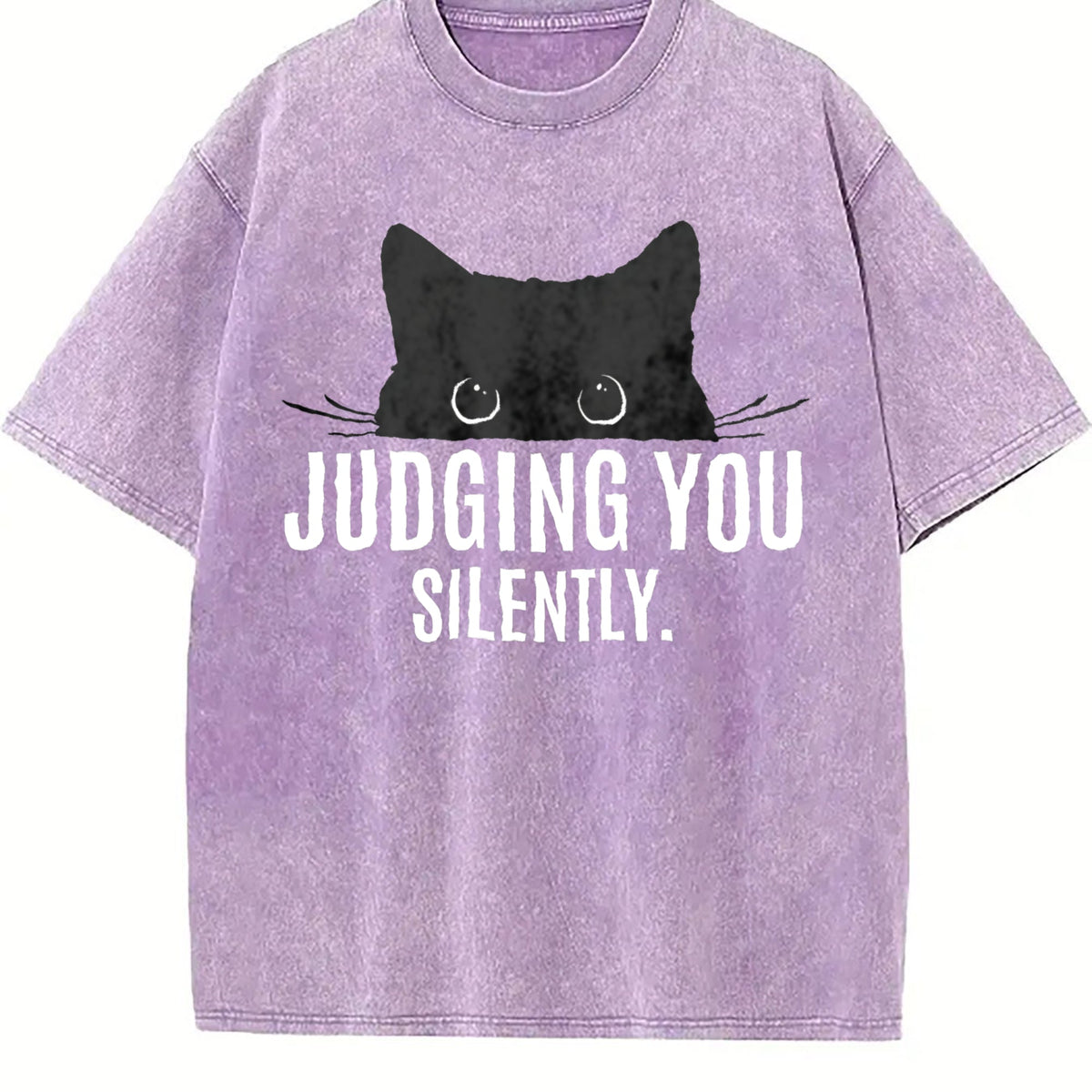 Judging You Silently Cat Vintage Washed T-Shirt product image 6