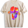 Midnight Thermal Face Art Vintage Washed T-Shirt product image 1