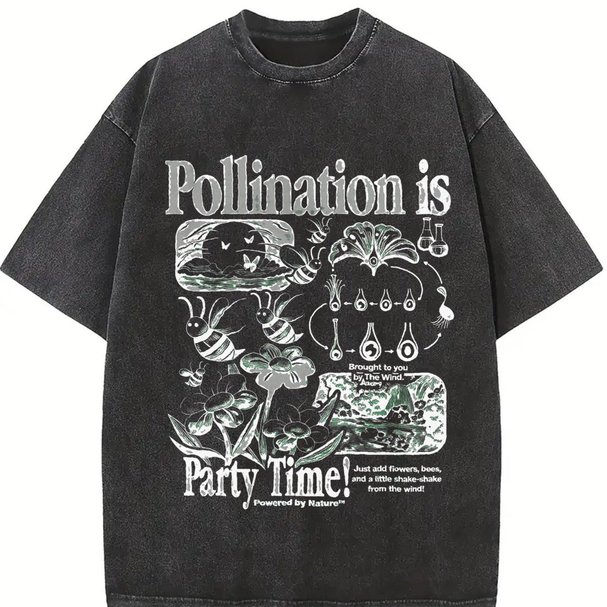Bee Pollination Vintage Washed T-Shirt product image 2