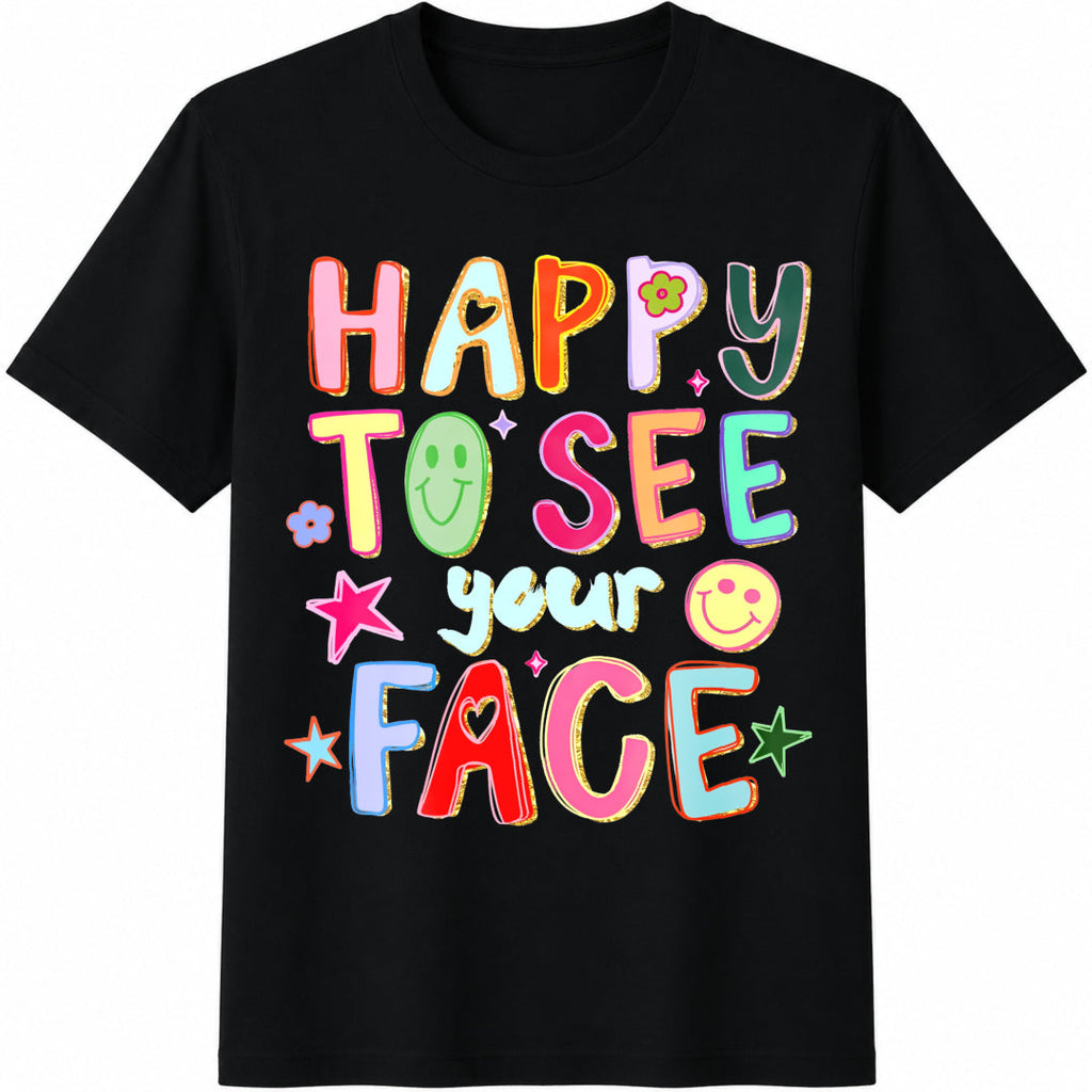 Happy To See Your Face Teacher Hand Drawn Colorful Doodle product image 1