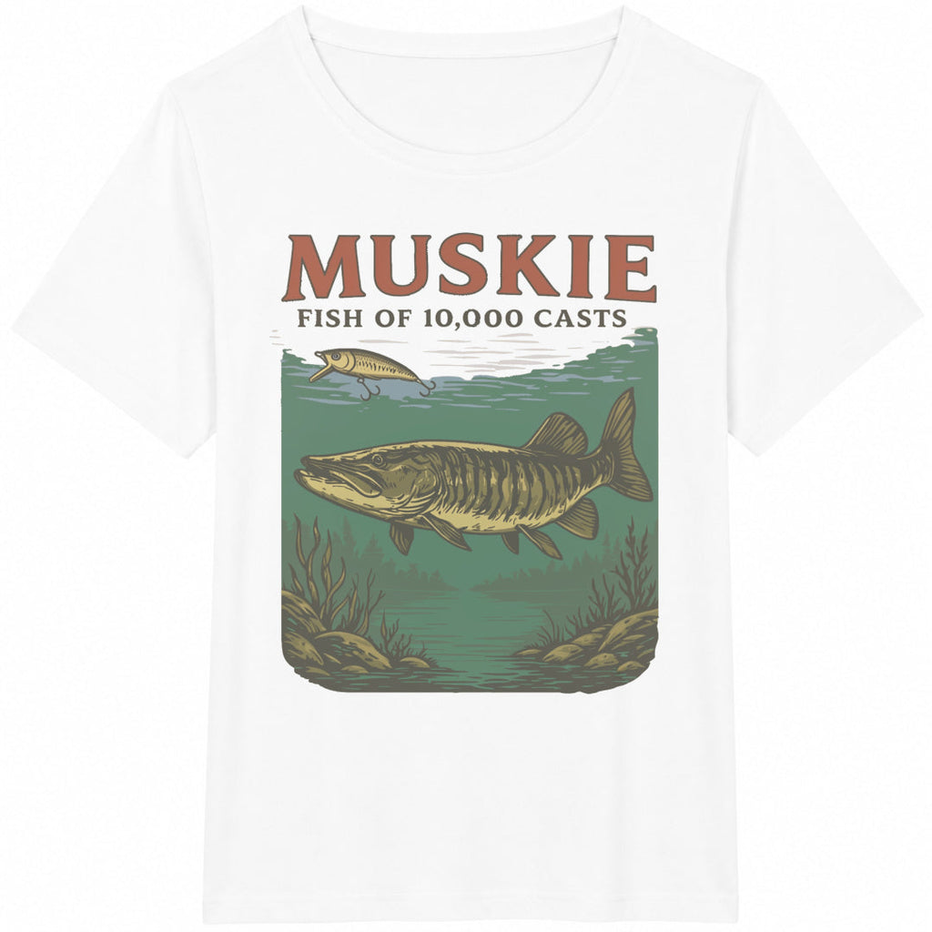 Muskie Fishing : Angler Cotton T-Shirt product image 2
