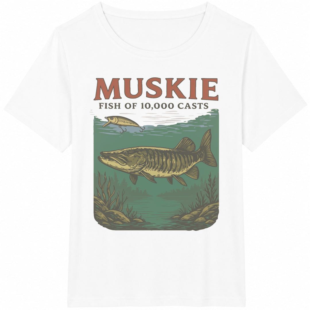 Muskie Fishing : Angler Cotton T-Shirt product image 2
