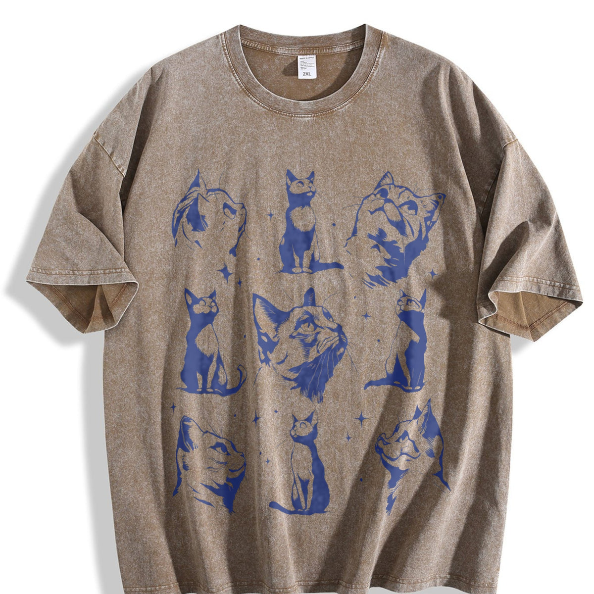 Cats Tattoo 90s Vintage Washed T-Shirt product image 3