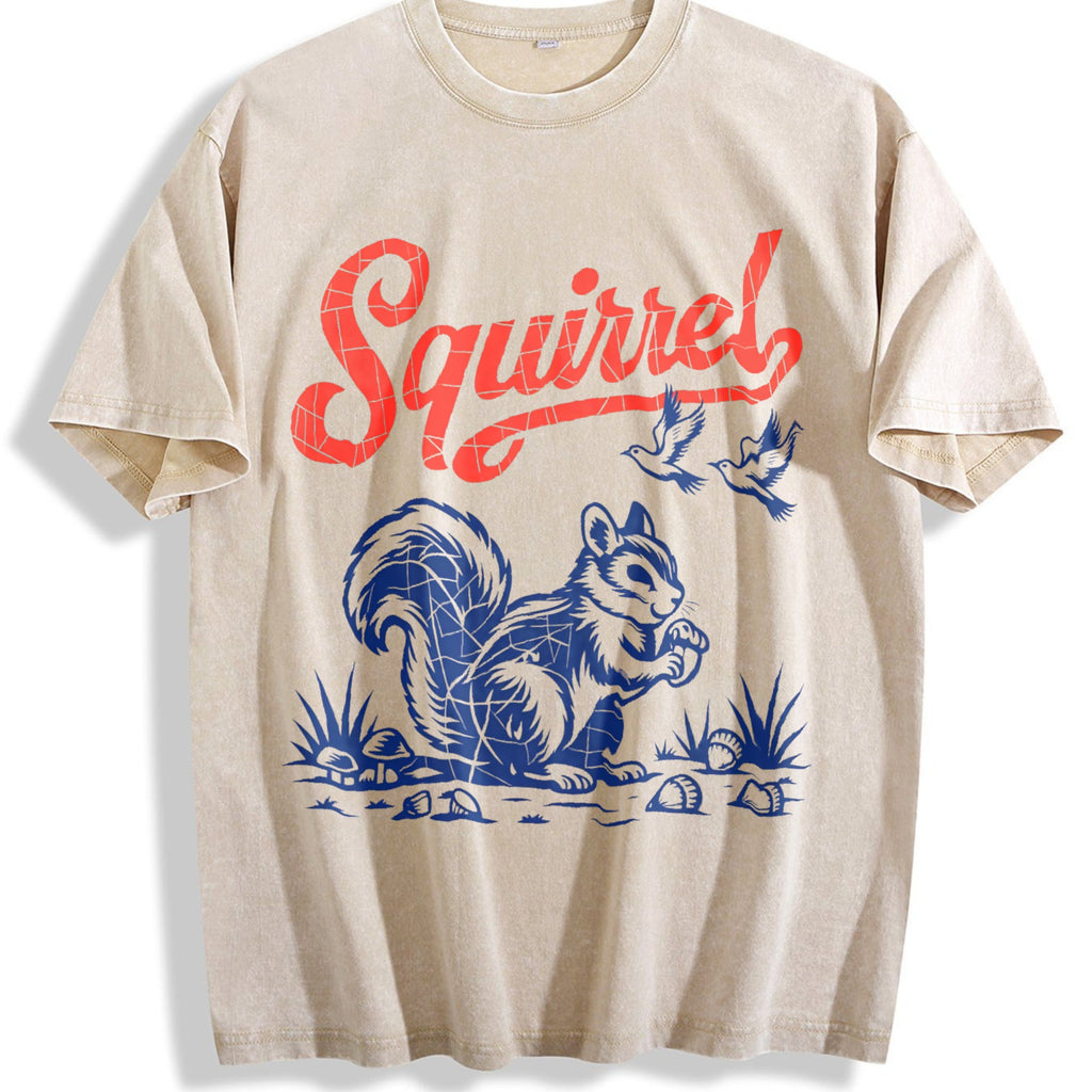 Squirrel Ringer Vintage Washed T-Shirt product image 1