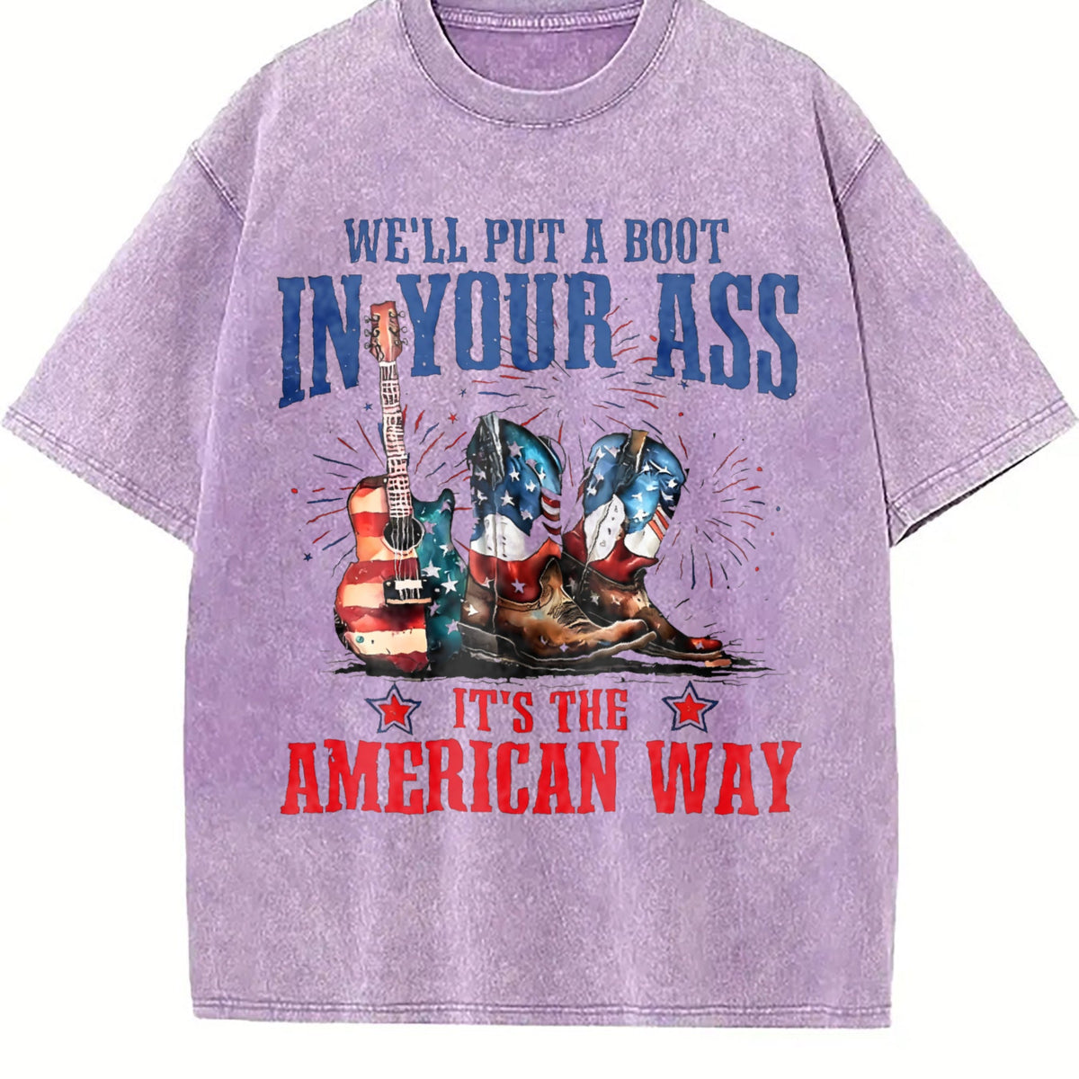It's The American Way Cowboy Boot Guitar Vintage Washed product image 6