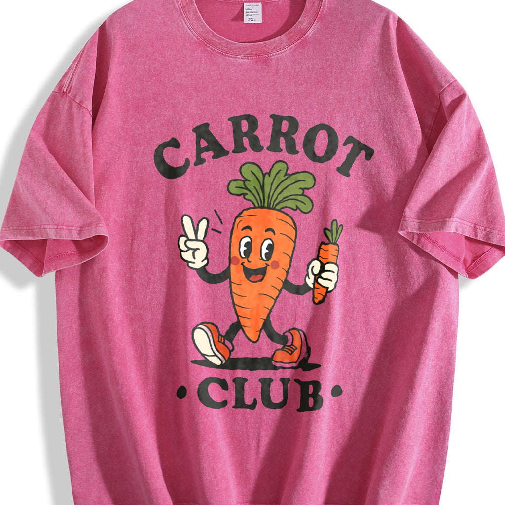 Carrot Club Funny Veggie Vintage Washed T-Shirt product image 7