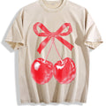 Cherry Bow Halftone Vintage Washed T-Shirt product image 1